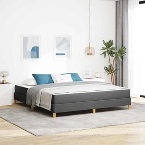 vidaXL Pat cu arcuri Taupe, Maro 180 x 200 cm