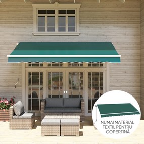 Outsunny Material de Înlocuire pentru Copertină Retractabilă, 282x250 cm, Gri | Aosom Romania