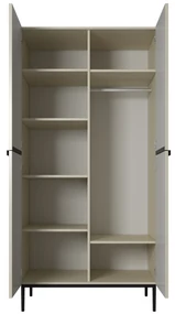 Dulap Nicole 100 cm cu rafturi - cașmir / picioare negre