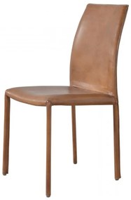 Scaun dining, maro, din piele naturala, Newport