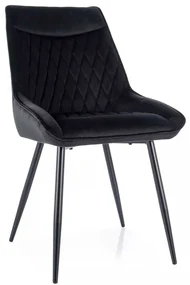 Scaun de bucătărie Misty Velvet, negru