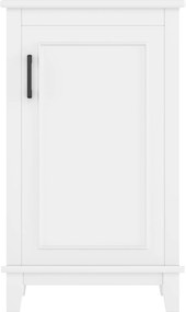 Dulap de baie independent cu lavoar ceramic integrat, rafturi ajustabile, 51x34x83 cm, Alb