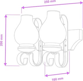 Aplică Brilagi QUEEN 2xE14/40W/230V fag