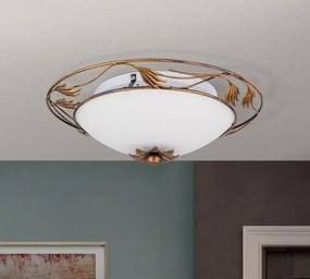Plafoniera design rustic diametru 40cm Fleur DL 7-509/40 Antik OR