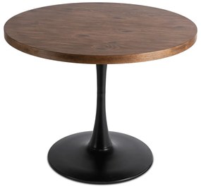 Masă rotundă LINO diametru 100 cm - diferite variante de culoare stejar rustic - negru