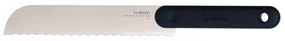 Tocator alimente cu cutit integrat Trebonn Artu Bread 1122101, 43x24 cm, Lama 20 cm, Bambus, Otel japonez, Negru