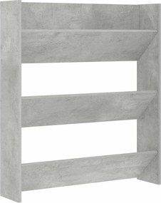 vidaXL Pantofar de perete, gri beton, 80x18x90 cm, PAL