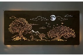 Li-Go 5478/DUB2 - Decorațiune de perete LED reglabilă, 24 W, 230 V, 130 x 60 cm, stejar