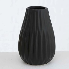 VAZA DECORATIVA 10X12 CM, CERAMICA, NEGRU, MODEL 3