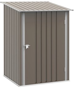 Outsunny Căsuță de Depozitare Unelte cu Acoperiș Înclinat și Încuietoare, Șopron pentru Unelte, 100x103x160 cm, Maro | Aosom Romania