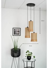 Brilagi - Candelabru pe cablu WINNETOU TUBES 3xE27/15W/230V maro/negru