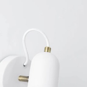 Aplica spot de perete ASTAMA 1xE27/40W/230V alb/alamă