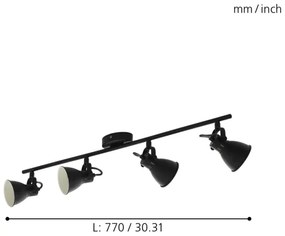 Eglo 98408 - Spot LED SERAS 4xLED/3,3W/230V