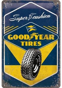 Placă metalică Super Cushion - Good Year Tires, (20 x 30 cm)