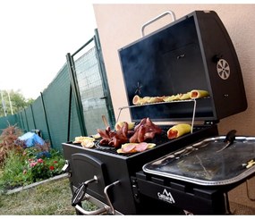 Grătar pe cărbuni cu grill din fontă Cattara Royal