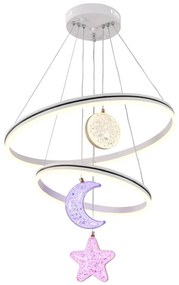 Lustra LED G4007 + RGB – 160W, Design Modern, cu Telecomandă și Lumină Multicoloră Reglabilă