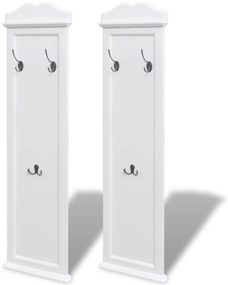 Cuiere de haine, 2 buc., alb