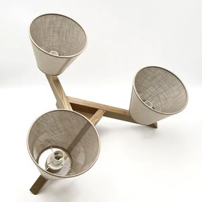 Lustră aplicată Brilagi ANTHONY 3xE14/40W/230V stejar/bej