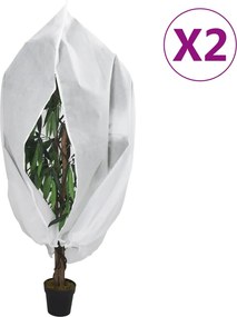 vidaXL Huse de plante din fleece cu fermoar 2 buc 70 g/m² 3,14x2,5 m