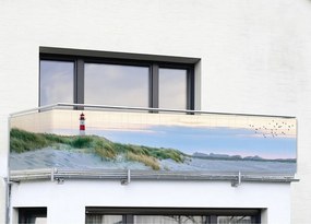 Paravan pentru balcon din plastic 500x85 cm North Sea Coast – Maximex