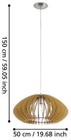 Eglo 95257 - Lustra COSSANO 2 1xE27/60W/230V