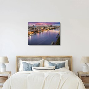 Tablou cu orașul Bratislava cu râu (70x50 cm)