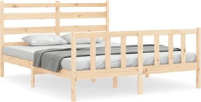 vidaXL Cadru de pat fără saltea, 160x200 cm, lemn masiv pin