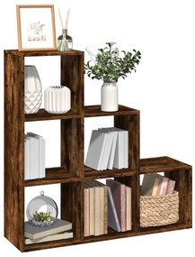vidaXL Bibliotecă/separator cameră 3 niveluri stejar 99x29x99 cm lemn
