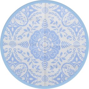 vidaXL Covor de exterior, ARAKIL bleu, Ø120 cm, PP