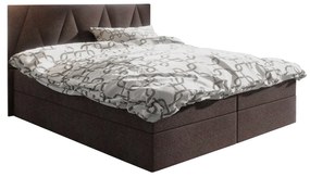 Pat matrimonial Boxspring 140 cm Fade 3 (maro închis) ( cu saltea și sp. depozitare). 1046507