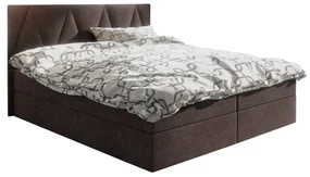 Pat matrimonial Boxspring 180 cm Fade 3 (maro închis) ( cu saltea și sp. depozitare). 1046515
