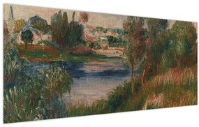Tablou - Auguste Renoir, Landscape at Vetheuil, reproducere (120x50 cm)