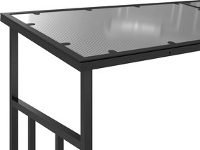 Outsunny Adăpost pentru lemne suport exterior sarcină maximă 2000 kg cu husă de protecție impermeabilă 185 x 62 x 184 cm negru | Aosom Romania