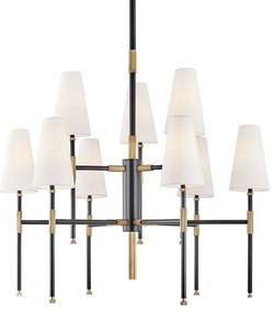 Candelabru LUX design clasic BOWERY bronz antichizat, cu 9 surse de lumina