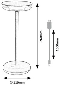 Lampă LED dimabilă de exterior Rabalux 77089 KONIN LED/6W/5V IP44 maro