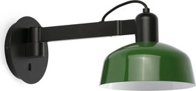 Aplica de perete cu brat directionabil TATAWIN negru, verde