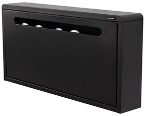 Pantofar negru cu deschidere înclinată/suspendat din metal 75x38x13 cm Mario – Spinder Design