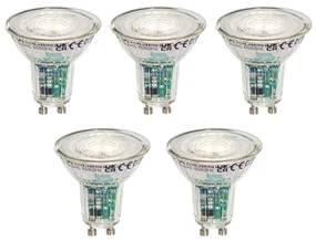 Set de 5 becuri LED inteligente GU10 50mm clare 4.7W 345 lm 2200-4000K