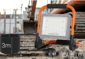 Proiector LED cu stativ LED/50W/230V 5000K IP65 portocaliu