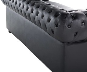 Set canapele CHICHESTER (piele) (negru) (pentru 4 persoane). 1019057