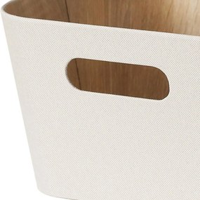 Set de 2 coșuri de depozitare Kitchisimo 27 × 27 ×16 cm, crem, M