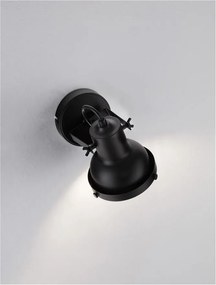 Aplica de perete metalica design retro RUVI negru