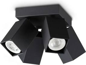 Plafoniera DYNAMITE PL4 SQUARE NERO