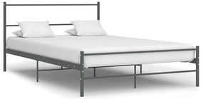 vidaXL Cadru de pat, gri, 120 x 200 cm, metal