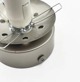 Plafonieră ELIAS 1xE14/5W/230V Ø 13 cm crom mat/gri fumuriu