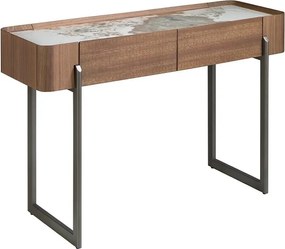 Consola 2 sertare deosebita design LUX Walnut-Marble