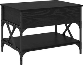 vidaXL Masă de cafea Stejar Negru 70x50x50cm Lemn compozit