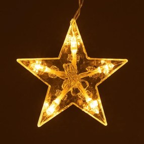 Lanț cu LED-uri de Crăciun - stele, 2,65 m, 138 LED-uri, alb