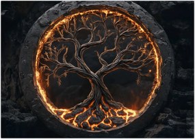 Tablou – Arborele vieții în lavă I. (70x50 cm)