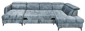 Coltar ext. Togo, Dreapta, Smoke Blue, 347 x 82 x 221 cm.